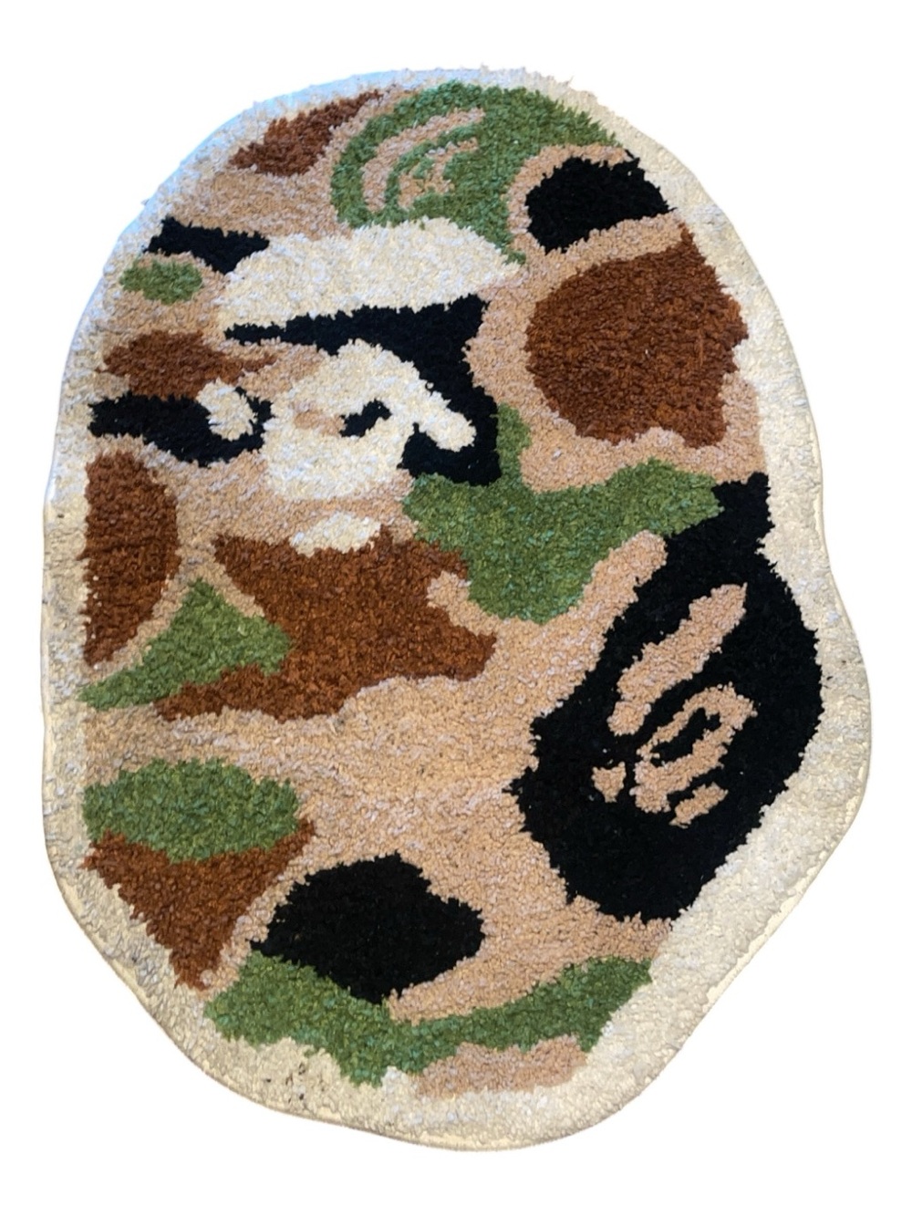 Ape Shag Rug in Tan, Brown, Green & Black